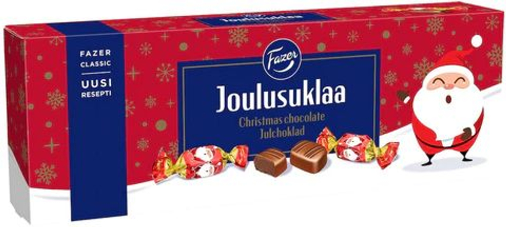 Конфеты Fazer Joulusuklaa Рождественские c пикантной трюфельной начинкой 320 г (из Финляндии)
