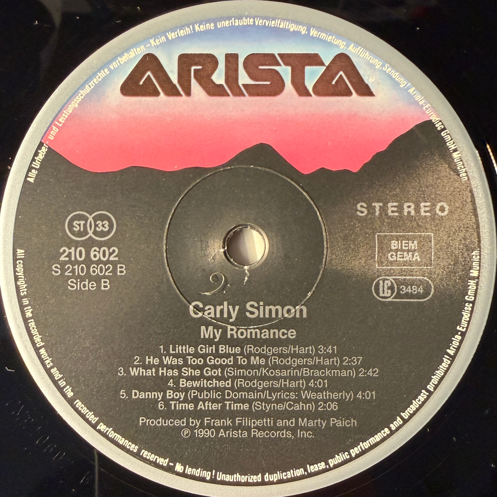 Carly Simon – My Romance (Европа 1990г.) Т