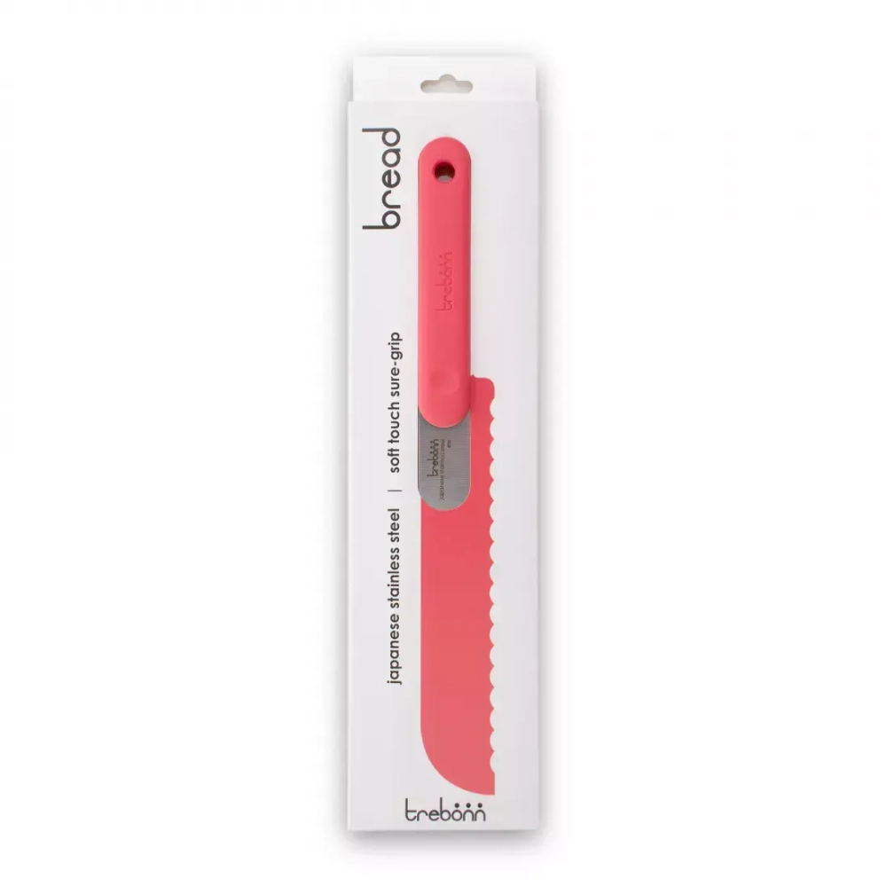 Нож кухонный для хлеба 20см Trebonn Chopping boards and Knives розовый