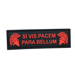 Шеврон Si vis pacem parabellum PVC спартанец чёрный