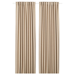 Комплект штор IKEA ANNAKAJSA (АННАКАЙСА), Бежевый, 145x250 см, 2 шт