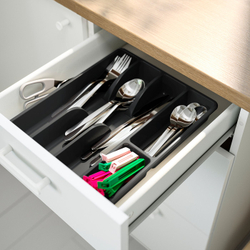 IKEA SMÄCKER  (ИКЕА СМЭКЕР)  -  Вкладыш для столовых приборов - антрацит 31x26 см