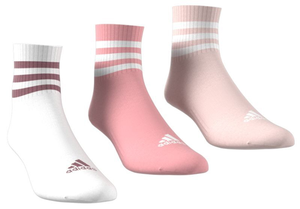 Теннисные носки Adidas 3-Stripes Cushioned Sportswear Mid-Cut Crew Socks - разноцветный