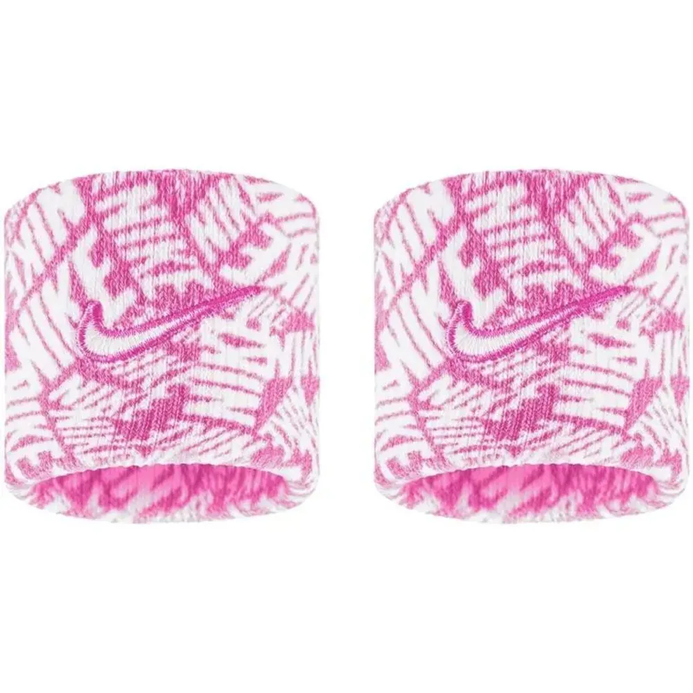 Напульсник теннисный Nike Swoosh 2P - playful pink/white