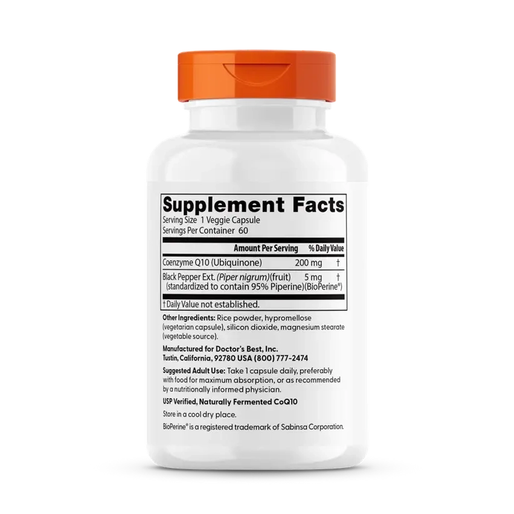 High Absorption CoQ10 with BioPerine 200 мг 60 капсул Doctors Best