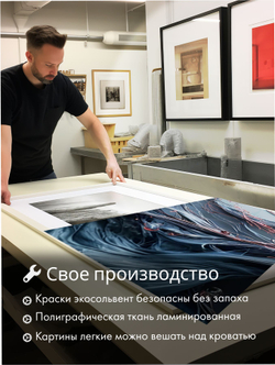 Картина Бирюзовая гармония модульная 50x70см 3шт.