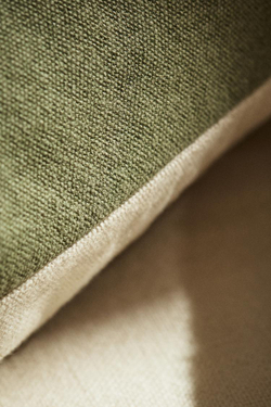 ZARA HOME ОДНОТОННЫЙ ХЛОПКОВЫЙ ЧЕХОЛ ДЛЯ ДЕКОРАТИВНОЙ ПОДУШКИ, ЗЕЛЕНЫЙ