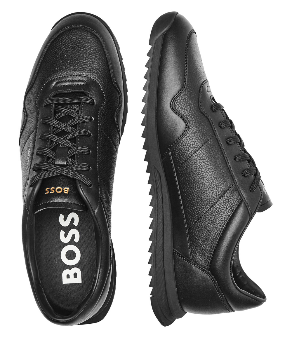 Кожаные кроссовки Zayn_Lowp_lttb BOSS BLACK - черный(50529541)