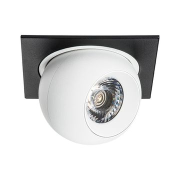 Комплект из светильника и рамки 9W 4000K i51764 чёрный/белый InteroBall Lightstar