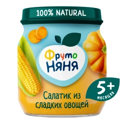 Фрутоняня пюре овощное Салатик из сладких овощей 110г с 5 месяцев
