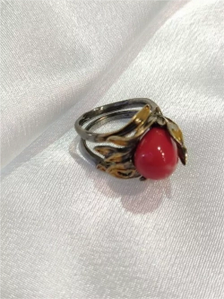 Ювелирные серьги с Кораллом серебро 925