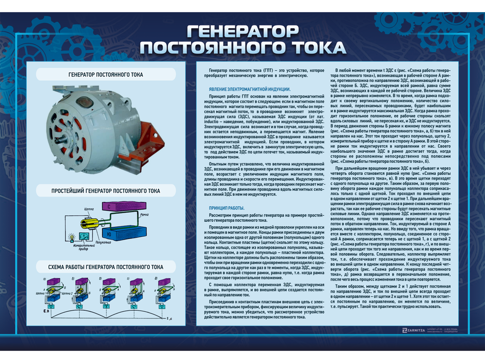 Стенд "Генератор постоянного тока" Стенд "Генератор постоянного тока"