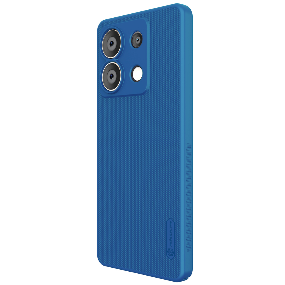 Тонкий жесткий чехол синего цвета (Peacock Blue) от Nillkin для Xiaomi Redmi Note 13 5G, серия Super Frosted Shield