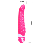 Розовый ребристый вибратор 21,8см Baile The Realistic Cock BW-047002