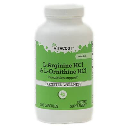 Vitacost, L-Arginine HCl & L-Ornithine HCl, 300 Capsules