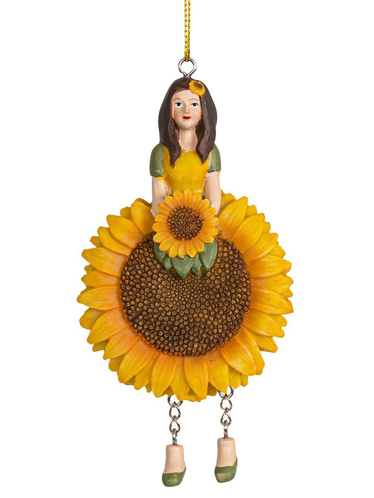 Фигурка декоративная Fiebiger Floristik: Blumenmädchen (цветочная фея) Подсолнух