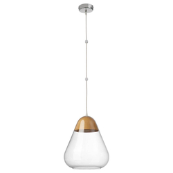 IKEA AKTERGAST (ИКЕА АКТЕРГАСТ) — Подвесной светильник, стекло/светлая береза, 30 см