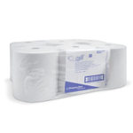 Полотенца бумажные рулонные KIMBERLY-CLARK Scott, КОМПЛЕКТ 6 шт., 304 м, белые.