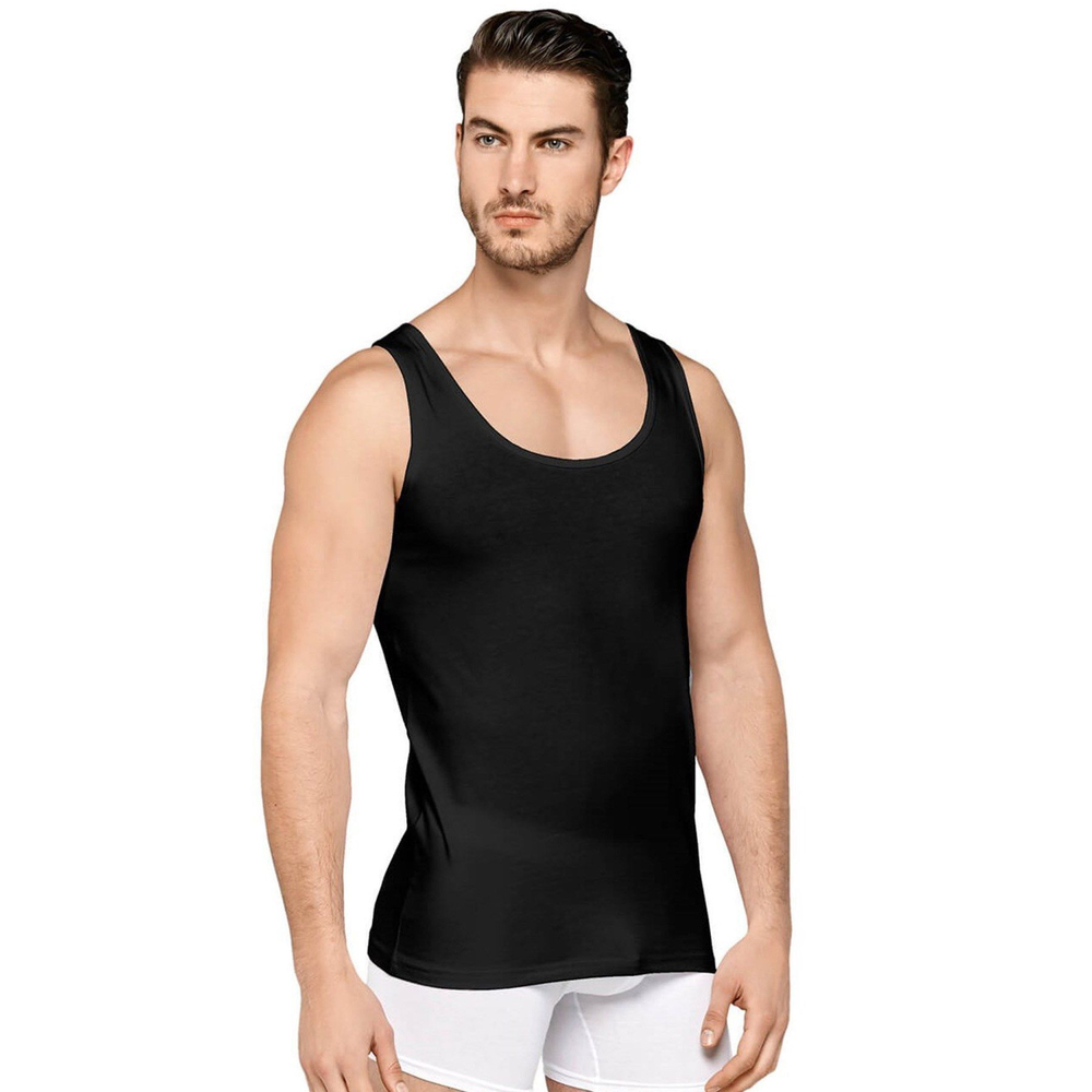 Набор из 2 мужских маек Doreanse Cotton Stretch (Размер: S) (Цвет: черный)
