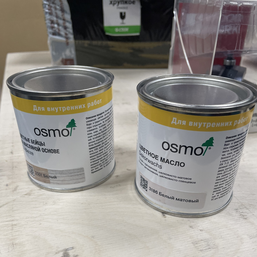 Цветные бейцы на масляной основе Osmo Ol-Beize 3501 Белый прозрачный 0,22 л для тонирования деревянных полов для внутренних работ 15100806_2