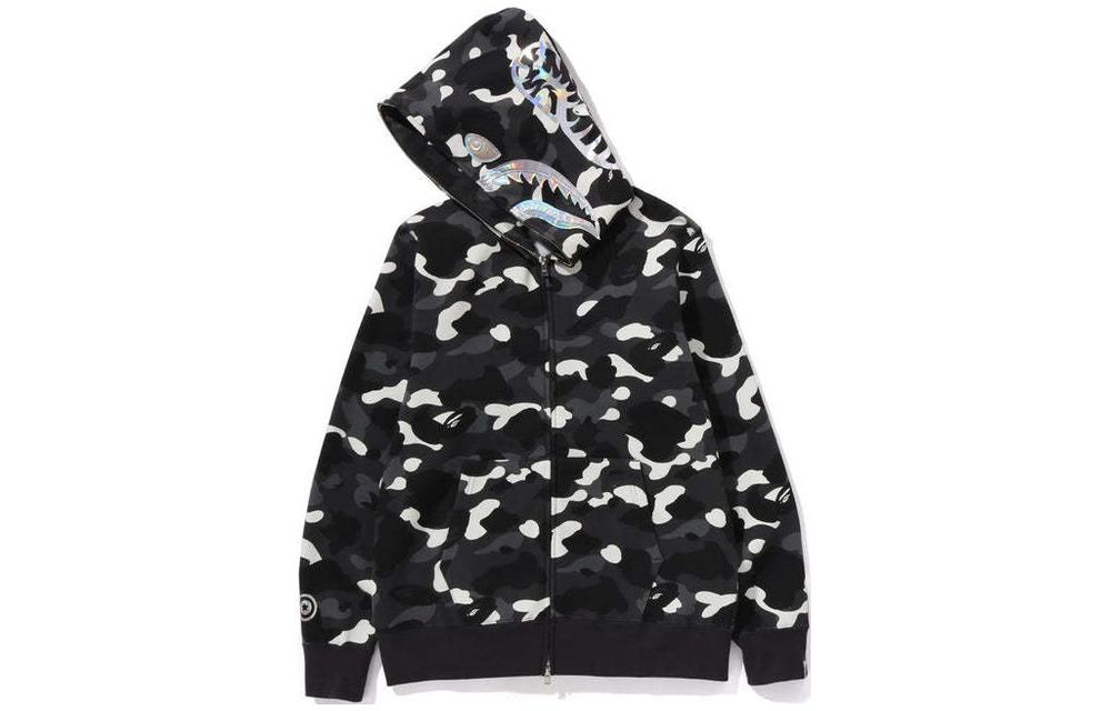 A Bathing Ape City Camo Shark Full Zip Худи Ss24 черный