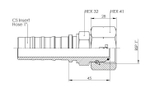 Фитинг DN 25 BSP (Г) 1 CS (двойной шестигранник)
