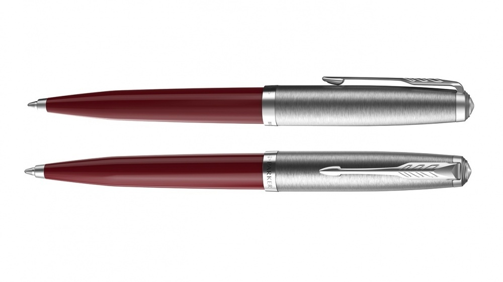 Шариковая ручка Parker 51 CORE BURGUNDY CT, стержень: M, цвет чернил: black, в подарочной упаковке.