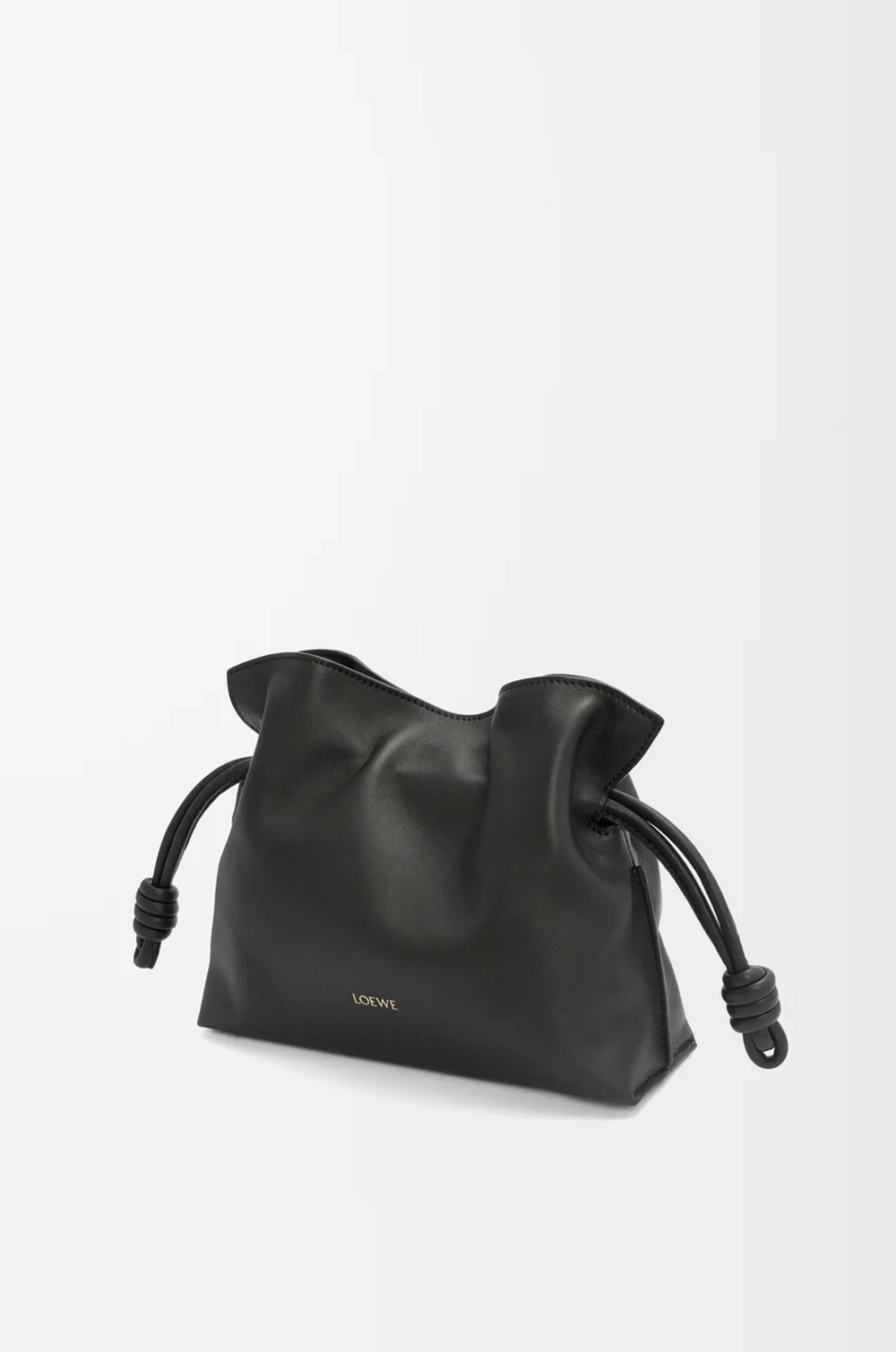 Loewe Мини-клатч Flamenco из телячьей кожи наппа, черный