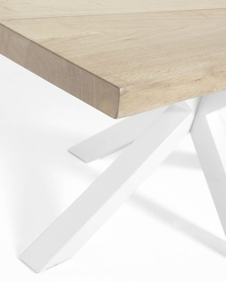 Обеденный cтол Arya 160x90 белый отбеленный дуб