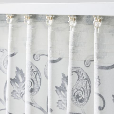 Комплект штор IKEA DOVREFIBBLOR (ДОВРЕФИББЛОР), Белый с рисунком, 145x250 см, 2 шт
