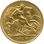 1/2 соверена. Великобритания (Эдвард VII). 1910 г. Золото. XF