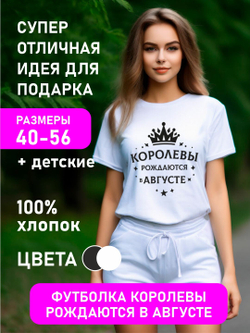 Подарочная футболка Королевы рождаются в ноябре