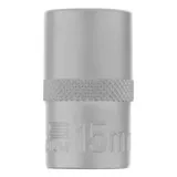 Головка торцевая, 15 мм, шестигранная, CrV, под квадрат 1/2 Stels — фото 3