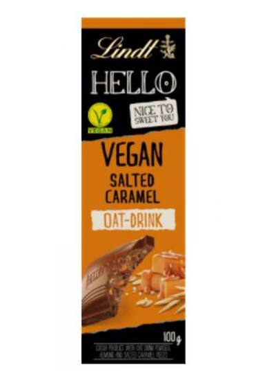 Шоколадный батончик Lindt HELLO Salted Caramel, Vegan соленая карамель 100 г (из Финляндии)