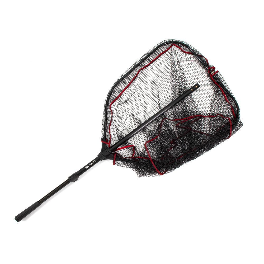 Подсачек складной телескопич. Namazu Pro NoKnot Net PVC, L-160 см, квадр.складной обод 60 см,PVC/20/