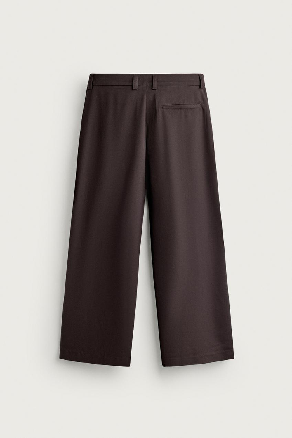 ZARA БРЮКИ RELAXED FIT СО СКЛАДКАМИ, БУРГУНДИ