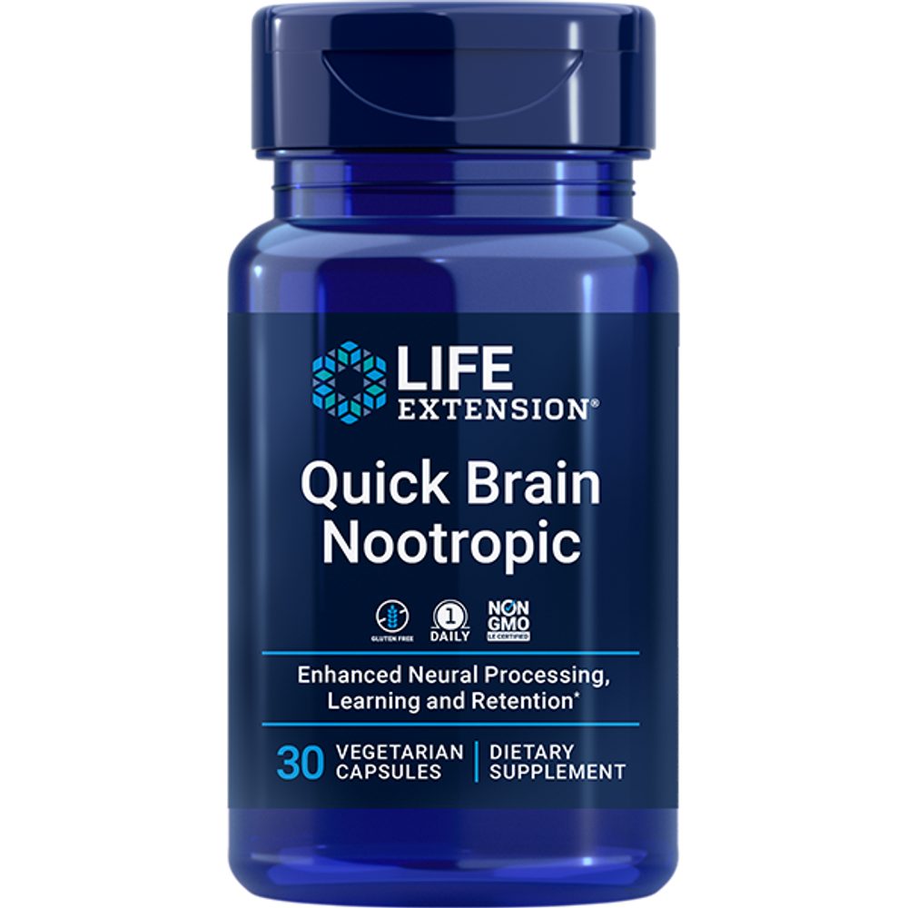 Quick Brain Nootropic 30 капсул Life Extension