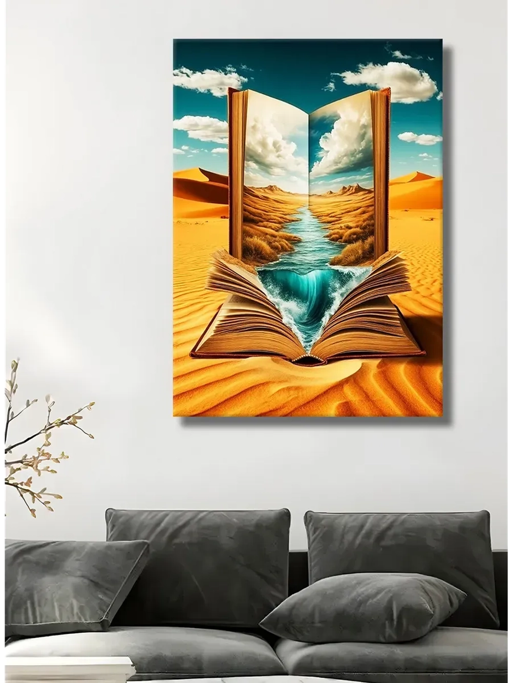 Картина Река в книге на стену 30х40см 1шт.