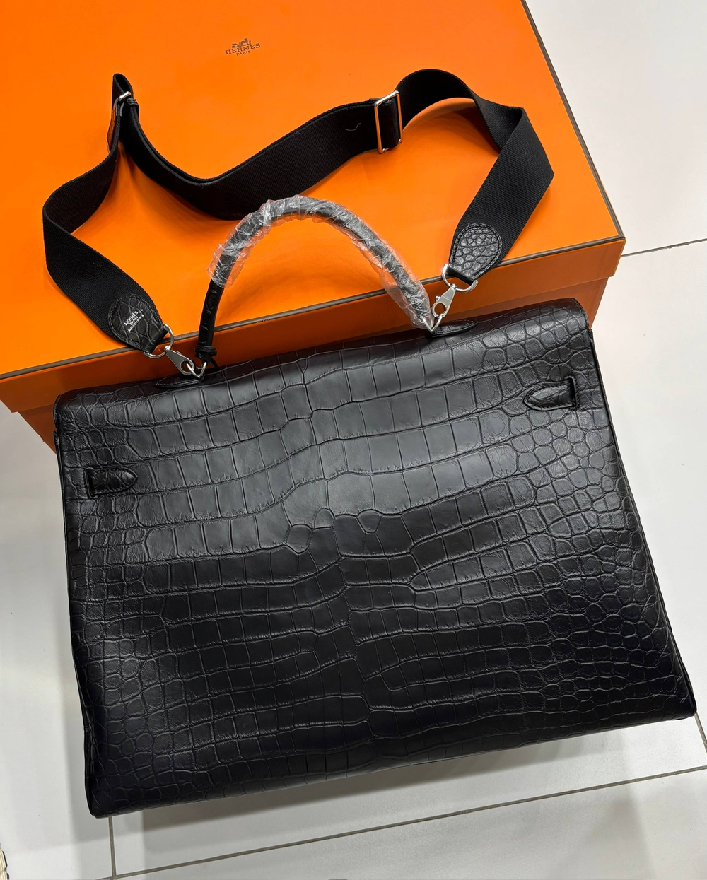 Дорожная сумка Hermes из кожи Нильского Крокодила