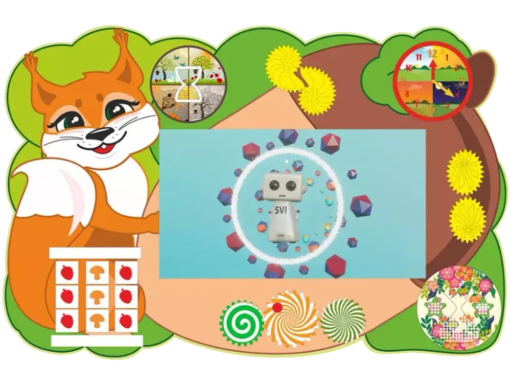 Интерактивная панель с бизибордом Service.Interactive "Белка" (4-5 лет) Интерактивная панель с бизибордом Service.Interactive "Белка" (4-5 лет)