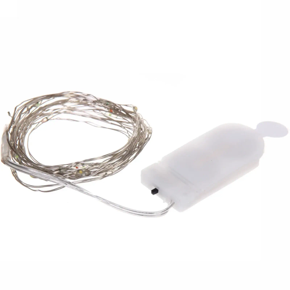 Гирлянда для дома на батарейках 3,0 м 30 СД-ламп, 1 реж.,IP-20, Теплый белый