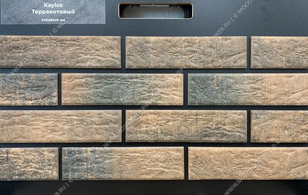Beryoza Ceramica, Kaylos Терракотовый, 245x65x7 - клинкерная фасадная плитка