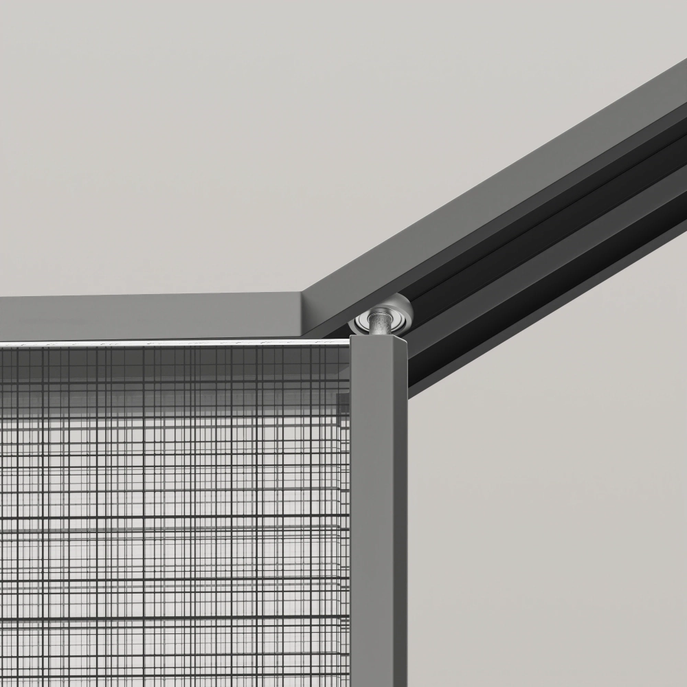 Душевой уголок RGW SV-82Gr "R" (Черная вуаль, 1000x1000)