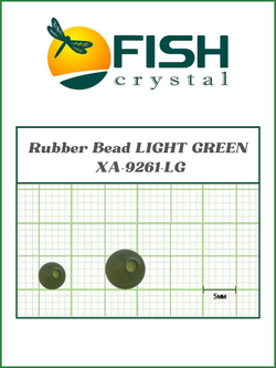 Бусины резиновые для монтажа рыболовных оснасток Rubber Bead LIGHT GREEN XA-9261 №4