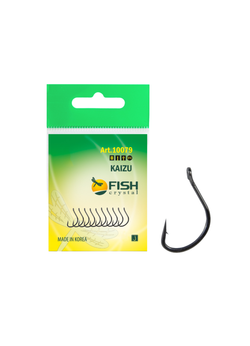 Крючок рыболовный Fish Crystal KAIZU 10079 с бородкой и ушком №8 (5 упаковок)