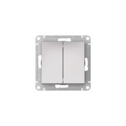 ATLASDESIGN AQUA 2-клавишный ВЫКЛЮЧАТЕЛЬ, IP44, сх.5, 10АХ, мех., быстрозажим. клем., АЛЮМИНИЙ