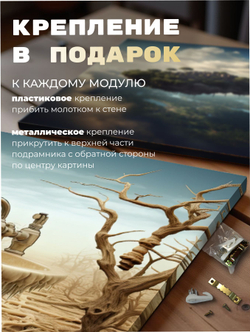 Картина Остров отражений модульная 50x70см 3шт.