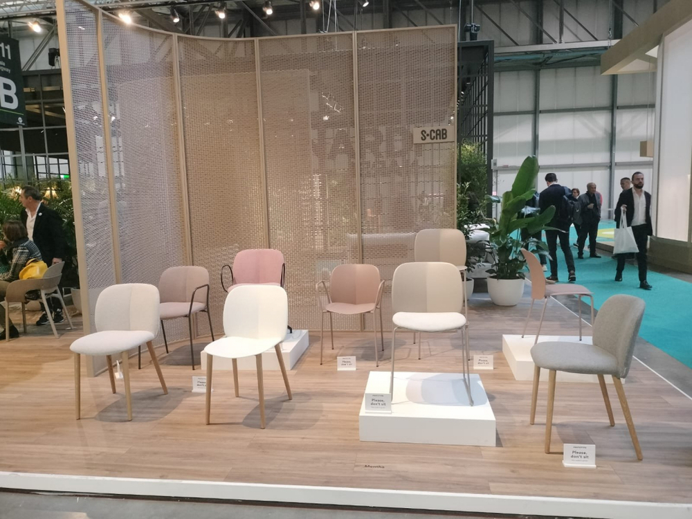 Кресло с обивкой Scab Design Mentha Pop, антрацит, слоновая кость