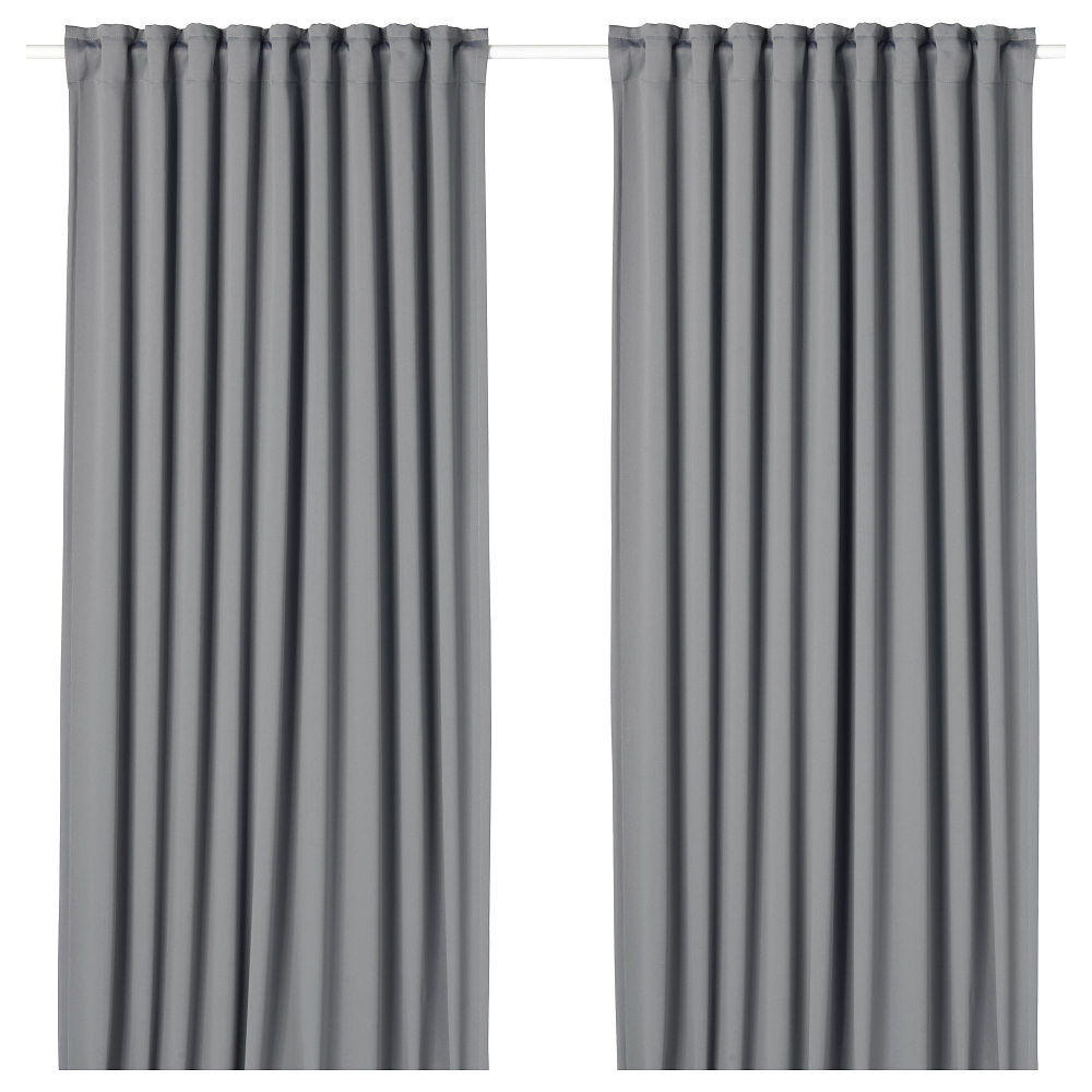 Комплект штор IKEA MAJGULL (МАЙГУЛЛ), Серый, 145x250 см, 2 шт