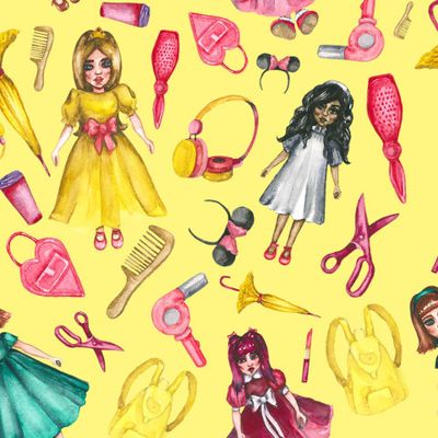 Princess doll yellow